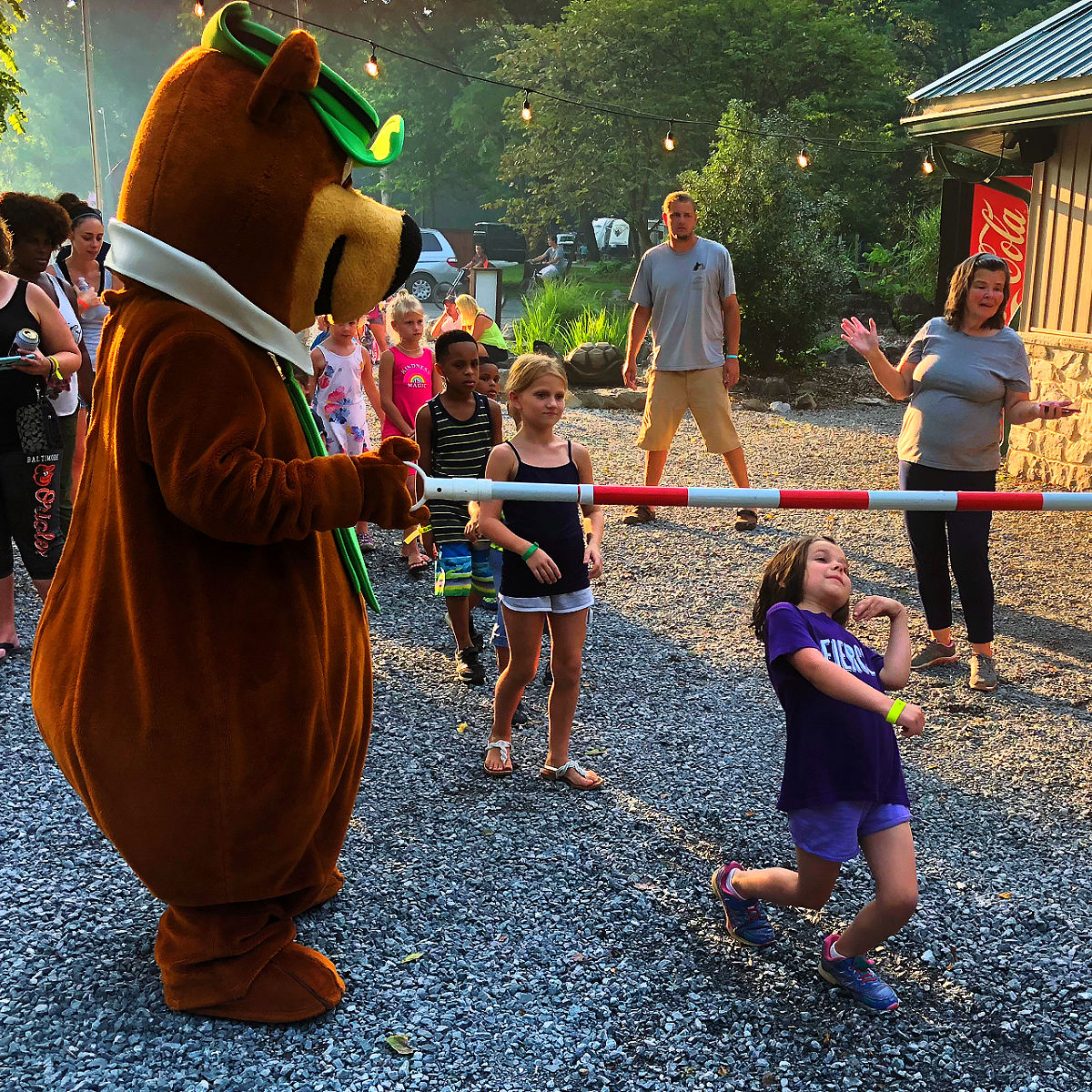 Yogi Bear dance party
