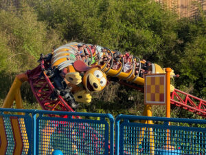 Slinky Dog Dash roller coaster at Disney’s Hollywood Studios, one of the most popular Lightning Lane rides at Walt Disney World