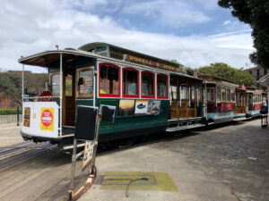San Francisco cable cars and Ghirardelli Square